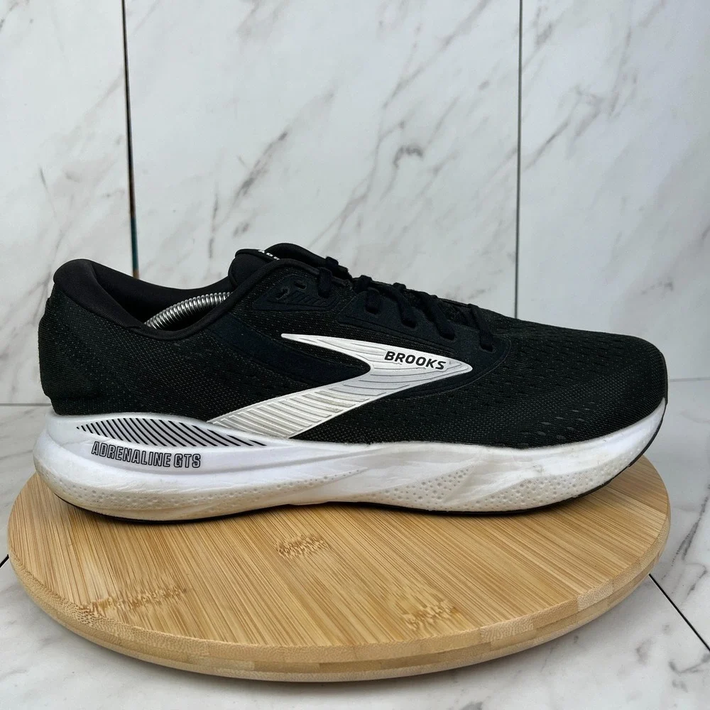 Brooks Adrenaline GTS 24 Mens Size 13 Black White Running Shoes 1104371D087